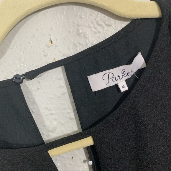 Parker NWT Black Sleeveless Mini Cocktail Dress       size M - Picture 4 of 14